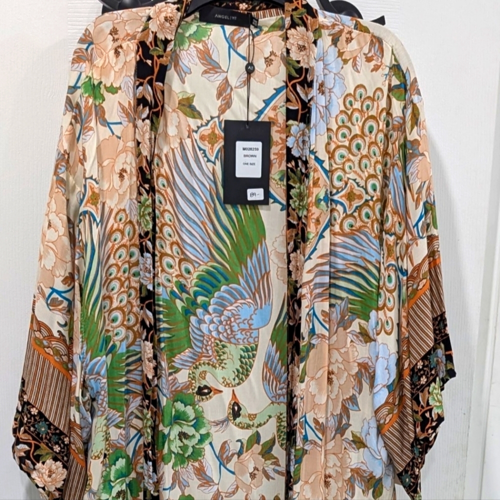 Floral Peacock Kimono